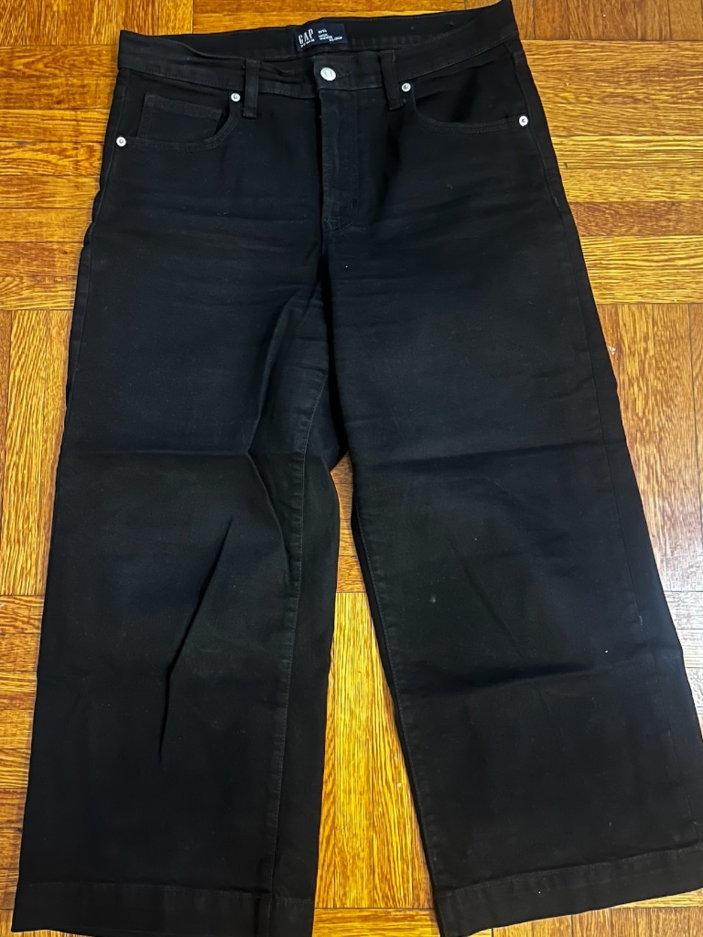 High Rise- Wid Leg Black Jeans